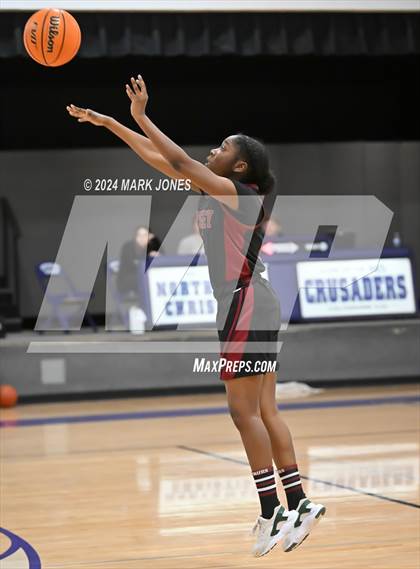 Thumbnail 2 in Odyssey Institute vs. North Valley Christian Academy (ALA Coyotes Basketball Invitational) photogallery.