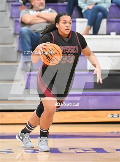 Thumbnail 1 in Odyssey Institute vs. North Valley Christian Academy (ALA Coyotes Basketball Invitational) photogallery.
