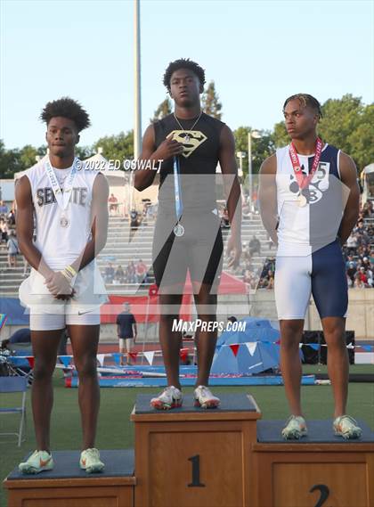 Thumbnail 1 in CIF State Track and Field Championship (Boys 100 Meter) photogallery.