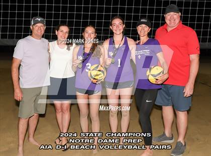 Thumbnail 3 in Xavier College Prep vs. Notre Dame Prep (AIA DI Pairs Finals - Awards) photogallery.