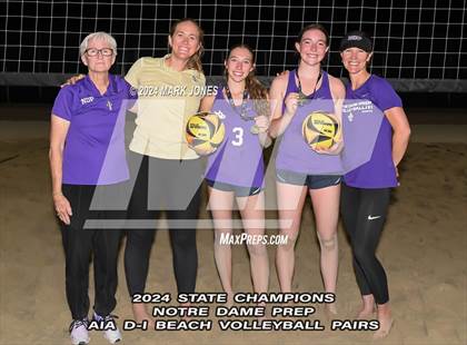 Thumbnail 2 in Xavier College Prep vs. Notre Dame Prep (AIA DI Pairs Finals - Awards) photogallery.