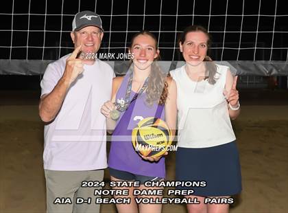 Thumbnail 3 in Xavier College Prep vs. Notre Dame Prep (AIA DI Pairs Finals - Awards) photogallery.