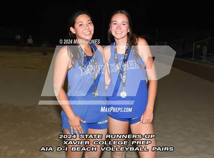 Thumbnail 3 in Xavier College Prep vs. Notre Dame Prep (AIA DI Pairs Finals - Awards) photogallery.