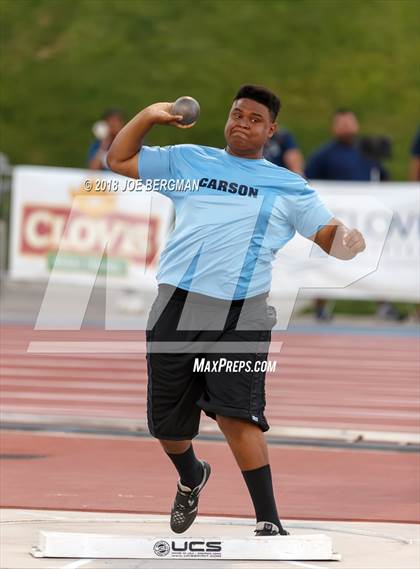 Thumbnail 3 in CIF State Track and Field Championships (Boys Shot Put Prelims) photogallery.