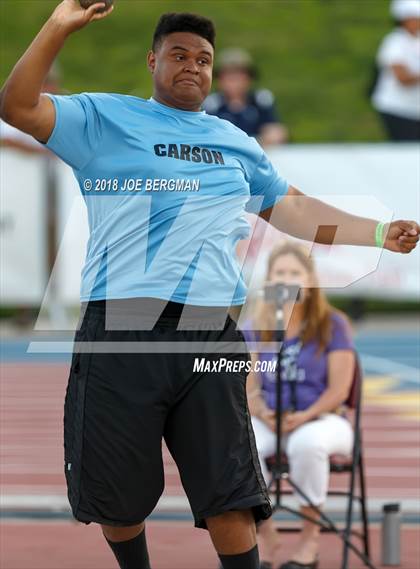 Thumbnail 1 in CIF State Track and Field Championships (Boys Shot Put Prelims) photogallery.