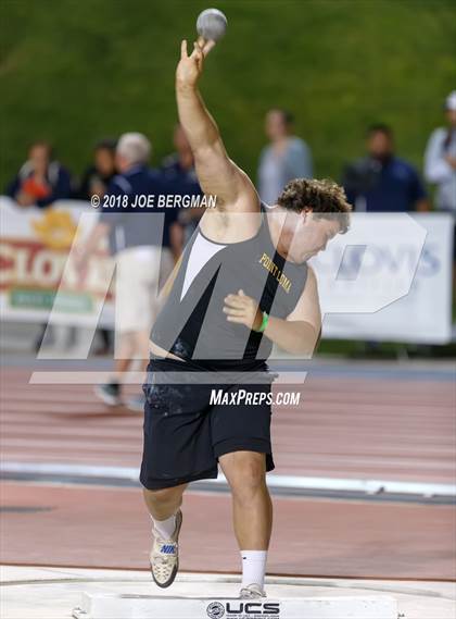 Thumbnail 2 in CIF State Track and Field Championships (Boys Shot Put Prelims) photogallery.