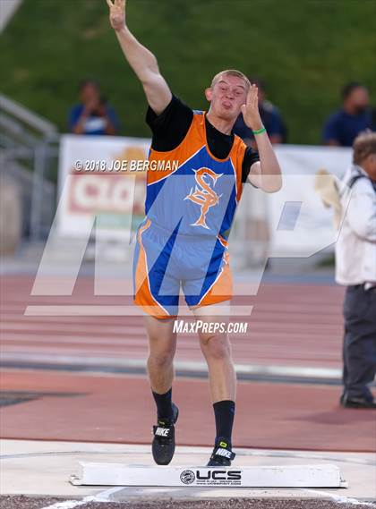Thumbnail 3 in CIF State Track and Field Championships (Boys Shot Put Prelims) photogallery.