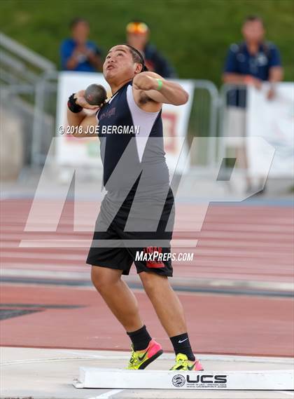 Thumbnail 1 in CIF State Track and Field Championships (Boys Shot Put Prelims) photogallery.