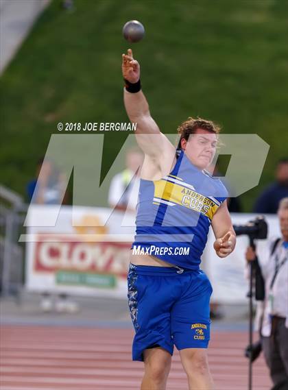 Thumbnail 1 in CIF State Track and Field Championships (Boys Shot Put Prelims) photogallery.