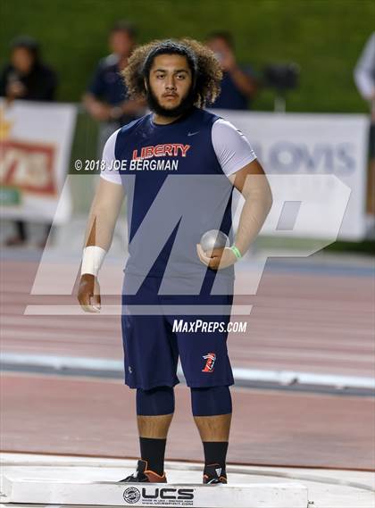 Thumbnail 1 in CIF State Track and Field Championships (Boys Shot Put Prelims) photogallery.
