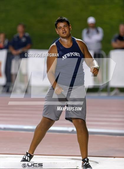 Thumbnail 3 in CIF State Track and Field Championships (Boys Shot Put Prelims) photogallery.