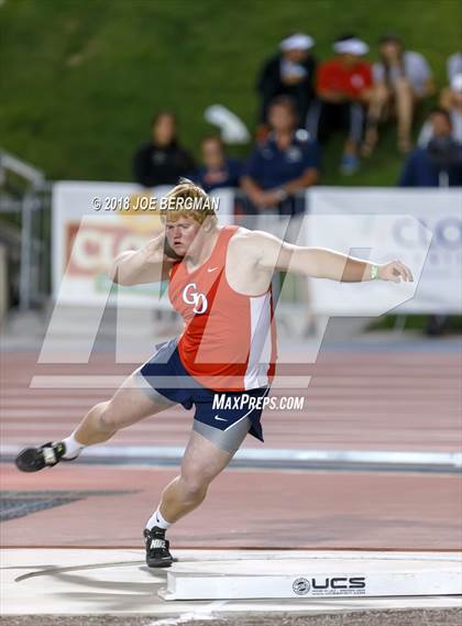 Thumbnail 3 in CIF State Track and Field Championships (Boys Shot Put Prelims) photogallery.