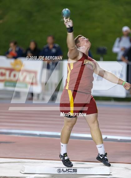 Thumbnail 2 in CIF State Track and Field Championships (Boys Shot Put Prelims) photogallery.