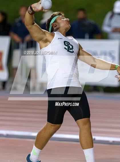 Thumbnail 1 in CIF State Track and Field Championships (Boys Shot Put Prelims) photogallery.