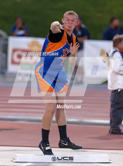 Thumbnail 1 in CIF State Track and Field Championships (Boys Shot Put Prelims) photogallery.