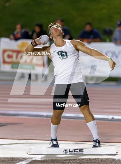 Thumbnail 1 in CIF State Track and Field Championships (Boys Shot Put Prelims) photogallery.