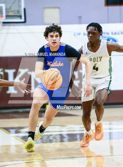 Thumbnail 2 in Westlake vs Long Beach Poly (St. Francis Holiday Hoopfest Tournament Final) photogallery.