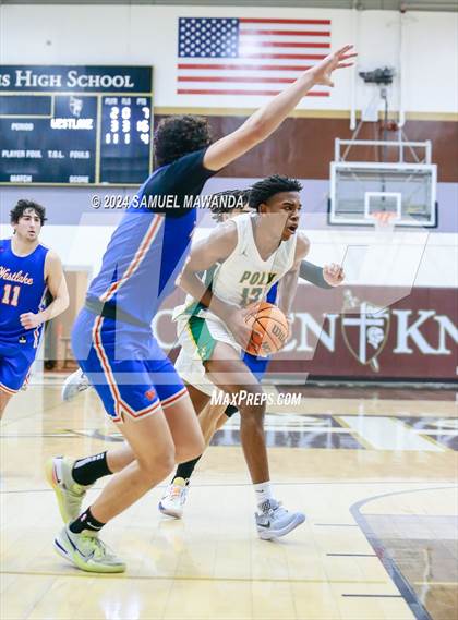 Thumbnail 2 in Westlake vs Long Beach Poly (St. Francis Holiday Hoopfest Tournament Final) photogallery.