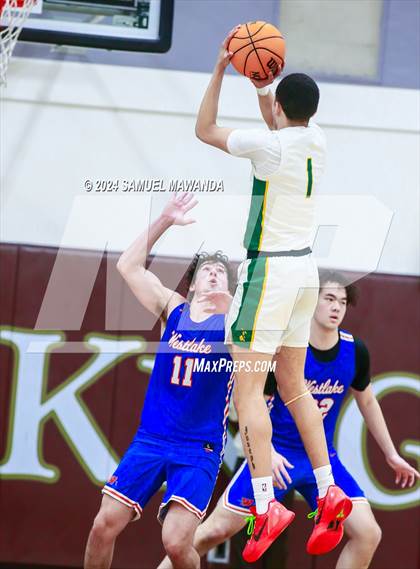 Thumbnail 1 in Westlake vs Long Beach Poly (St. Francis Holiday Hoopfest Tournament Final) photogallery.