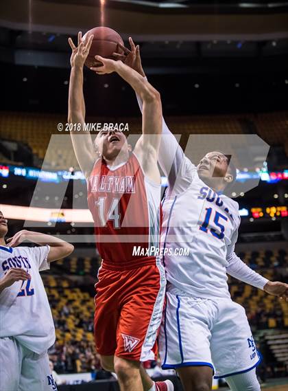 Thumbnail 3 in Waltham vs Newton South (TD Garden Good Sports Invitational) photogallery.