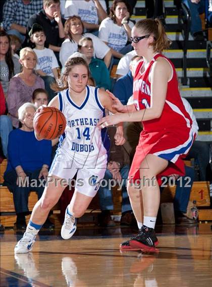 Thumbnail 2 in Southwestern vs. Northeast Dubois (1A Semi-State Championship) photogallery.