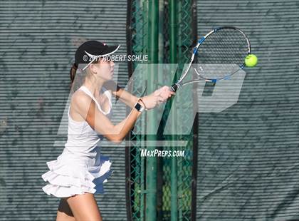 Thumbnail 1 in Dougherty Valley vs St Francis (CIF NorCal Regional Girls Tennis Championships) photogallery.