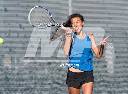 Thumbnail 2 in Dougherty Valley vs St Francis (CIF NorCal Regional Girls Tennis Championships) photogallery.