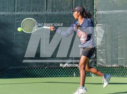 Thumbnail 2 in Dougherty Valley vs St Francis (CIF NorCal Regional Girls Tennis Championships) photogallery.