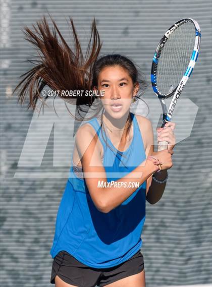 Thumbnail 1 in Dougherty Valley vs St Francis (CIF NorCal Regional Girls Tennis Championships) photogallery.