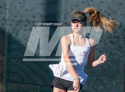 Thumbnail 2 in Dougherty Valley vs St Francis (CIF NorCal Regional Girls Tennis Championships) photogallery.