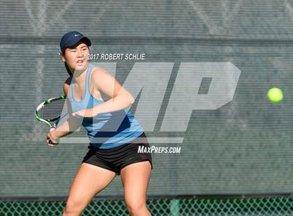 Thumbnail 1 in Dougherty Valley vs St Francis (CIF NorCal Regional Girls Tennis Championships) photogallery.