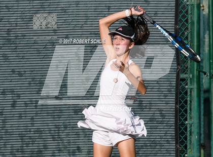 Thumbnail 3 in Dougherty Valley vs St Francis (CIF NorCal Regional Girls Tennis Championships) photogallery.