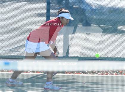 Thumbnail 3 in Dougherty Valley vs St Francis (CIF NorCal Regional Girls Tennis Championships) photogallery.