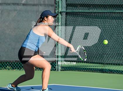 Thumbnail 3 in Dougherty Valley vs St Francis (CIF NorCal Regional Girls Tennis Championships) photogallery.