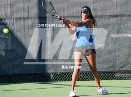 Thumbnail 3 in Dougherty Valley vs St Francis (CIF NorCal Regional Girls Tennis Championships) photogallery.