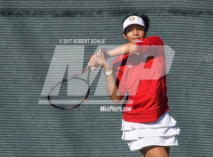 Thumbnail 2 in Dougherty Valley vs St Francis (CIF NorCal Regional Girls Tennis Championships) photogallery.