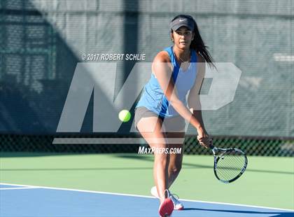 Thumbnail 3 in Dougherty Valley vs St Francis (CIF NorCal Regional Girls Tennis Championships) photogallery.