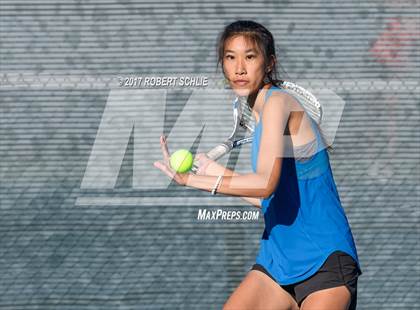 Thumbnail 3 in Dougherty Valley vs St Francis (CIF NorCal Regional Girls Tennis Championships) photogallery.