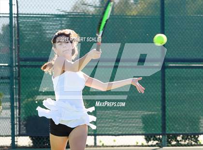 Thumbnail 2 in Dougherty Valley vs St Francis (CIF NorCal Regional Girls Tennis Championships) photogallery.