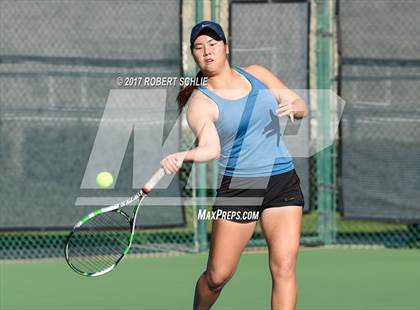 Thumbnail 2 in Dougherty Valley vs St Francis (CIF NorCal Regional Girls Tennis Championships) photogallery.