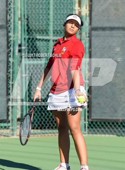 Thumbnail 2 in Dougherty Valley vs St Francis (CIF NorCal Regional Girls Tennis Championships) photogallery.
