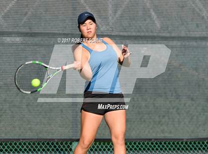 Thumbnail 3 in Dougherty Valley vs St Francis (CIF NorCal Regional Girls Tennis Championships) photogallery.