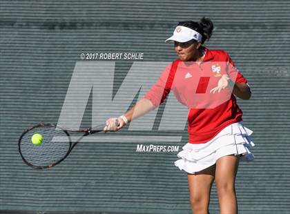 Thumbnail 2 in Dougherty Valley vs St Francis (CIF NorCal Regional Girls Tennis Championships) photogallery.