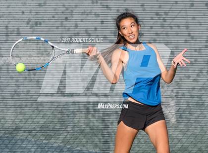 Thumbnail 2 in Dougherty Valley vs St Francis (CIF NorCal Regional Girls Tennis Championships) photogallery.