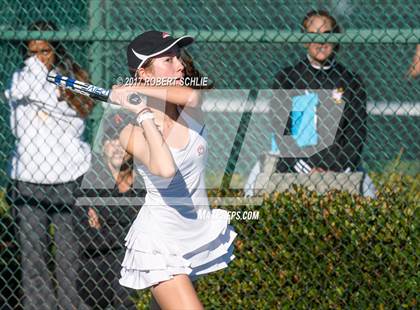 Thumbnail 3 in Dougherty Valley vs St Francis (CIF NorCal Regional Girls Tennis Championships) photogallery.