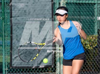 Thumbnail 2 in Dougherty Valley vs St Francis (CIF NorCal Regional Girls Tennis Championships) photogallery.