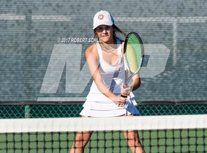 Thumbnail 3 in Dougherty Valley vs St Francis (CIF NorCal Regional Girls Tennis Championships) photogallery.