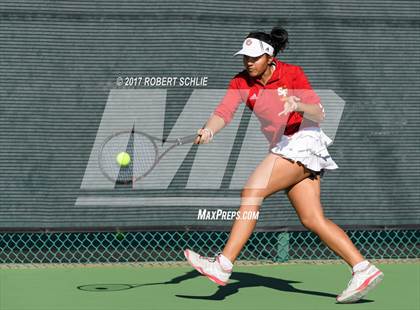 Thumbnail 2 in Dougherty Valley vs St Francis (CIF NorCal Regional Girls Tennis Championships) photogallery.