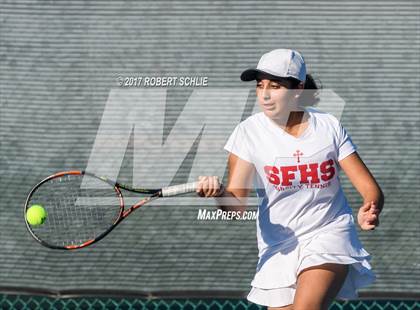 Thumbnail 2 in Dougherty Valley vs St Francis (CIF NorCal Regional Girls Tennis Championships) photogallery.