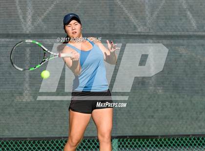 Thumbnail 3 in Dougherty Valley vs St Francis (CIF NorCal Regional Girls Tennis Championships) photogallery.